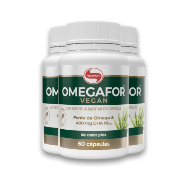 Kit 3 Omegafor Vegan Vitafor 60 Cápsulas